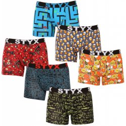 Styx 6PACK pánské boxerky long art sportovní guma vícebarevné 6U12697124/2