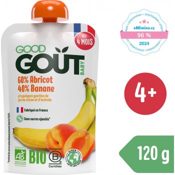 Good Gout Bio Meruňka s banánem 120 g