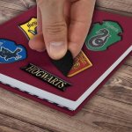 CurePink Poznámkový A5 blok Harry Potter Bradavické koleje 14,8 x 21 cm SLHP426 – Zboží Živě