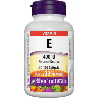 Webber Naturals E 400 IU 120 tobolek – Hledejceny.cz