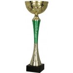Kovový pohár Zlato-zelený Výška: 22 cm Průměr: 8 cm – Hledejceny.cz