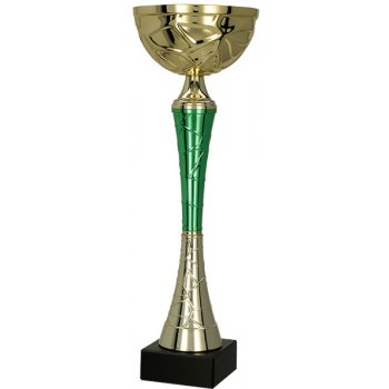 Kovový pohár Zlato-zelený Výška: 21 cm Průměr: 7 cm