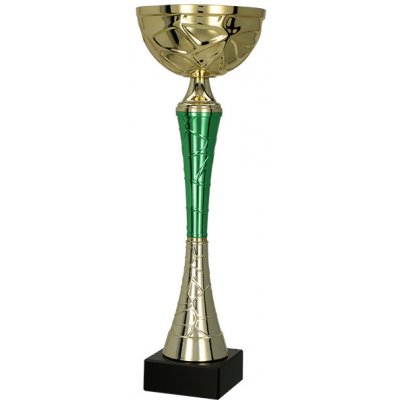 Kovový pohár Zlato-zelený Výška: 22 cm Průměr: 8 cm – Sleviste.cz