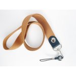 Šňůrka na mobilní telefon s karabinou, šířka 2 cm, barva hnědá – Zboží Živě