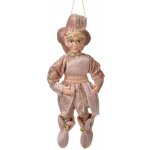 Závěsná dekorace Elf v růžovém obleku - 10*8*28 cm - Clayre & Eef – Hledejceny.cz
