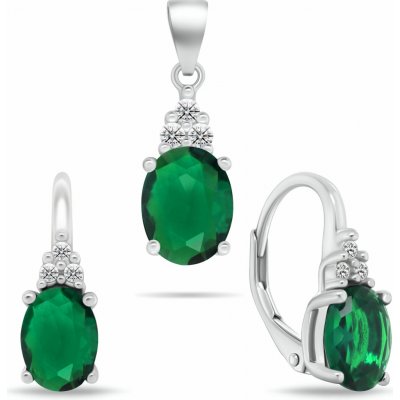 Brilio Silver Stříbrný set šperků s kubickými zirkony SET293WG (náušnice, přívěsek) – Sleviste.cz