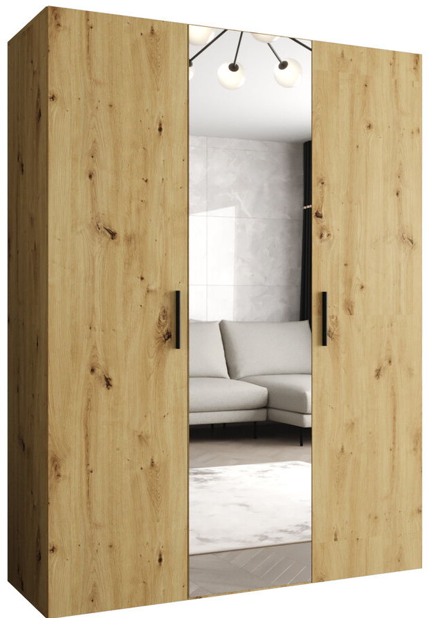 Abiks Meble Bari 2 150 cm Dub Artisan / Černý Mat