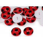 Pro Háčkování Knoflík kulatý fotbalový míč červený 16 mm – Zboží Dáma