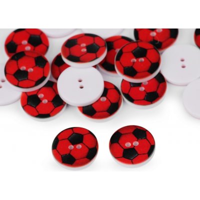 Pro Háčkování Knoflík kulatý fotbalový míč červený 16 mm – Zboží Dáma