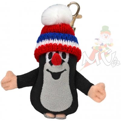 Moravská Ústředna přívěsek na klíče Krtek s karabinou modrá trikolóra kulich – Zboží Dáma