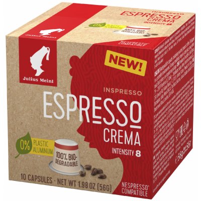 Julius Meinl Kompostovatelné kávové kapsle INSPRESSO Espresso Crema do Nespresso 10 ks – Hledejceny.cz