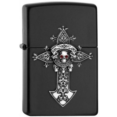 Zippo Benzínový Cross with Skull Emblem – Hledejceny.cz
