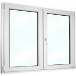 SkladOken.cz Plastové okno 150x120 cm (1500x1200 mm), dvoukřídlé se štulpem, bílé, PRAVÉ – HobbyKompas.cz