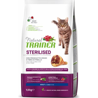 Trainer Natural Cat Sterilised sušená šunka 1,5 kg