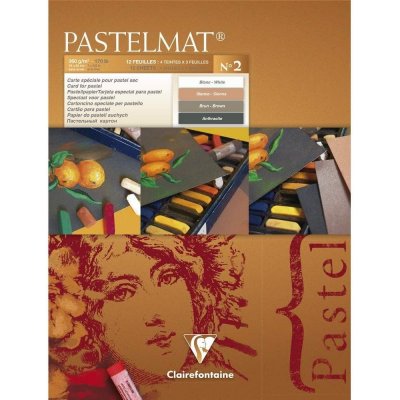 Clairefontaine blok pro suchý pastel Pastelmat N°6 odstín brown 360g m2 12ks 30x40cm – Zboží Dáma