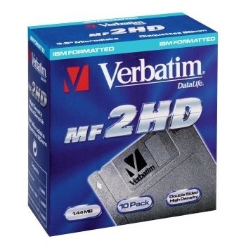 Verbatim 1,44MB MF2-HD DL, papírová krabička, 10ks (87410)