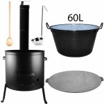 Perfect Home Pael-Set-70 Kotlíková souprava 60L, 6ks – kotlina/kouřovod/kotlík/vařečka/naběračka/deska – Zboží Dáma