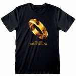 CurePink: pánské tričko Lord Of The Rings Pán prstenů: One Ring To Rule Them All černá – Zboží Dáma