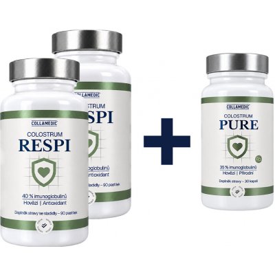 COLLAMEDIC Colostrum Respi pastilky 2 x 90 ks + 30 ks – Hledejceny.cz
