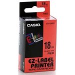 CASIO originální páska do tiskárny štítků, CASIO XR-18RD1, černý tisk/červený podklad, ne (PLCS18RD1XXG) – Hledejceny.cz