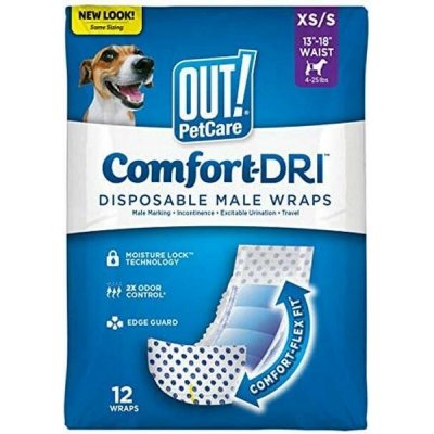 Out! Jednorázové pleny pro psy XS-S 33–46 cm 12 ks – Hledejceny.cz