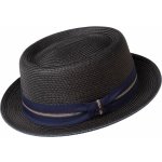 Pánský letní klobouk Bailey Carver s kontrastní stuhou a malou krempou černý – Zboží Mobilmania