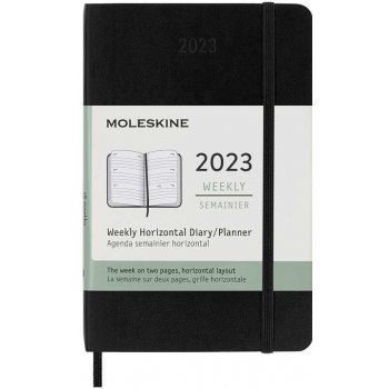 Moleskine A5 týdenní 2023 černý