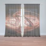 Sablio Záclony Červená abstrakce: 2ks 150x250cm – Hledejceny.cz