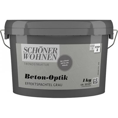 Schöner Wohnen Trendstruktur Efektová stěrka, šedá, efekt betonu, 1 kg 9430.0001.7516 – Hledejceny.cz