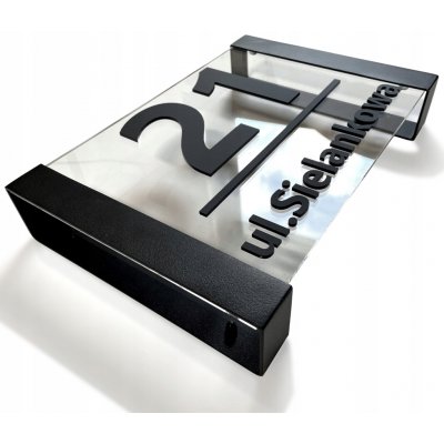 Adresní tabulka, cedulka s číslem domu, styl Loft, plexisklo 20x30 cm – Zboží Mobilmania