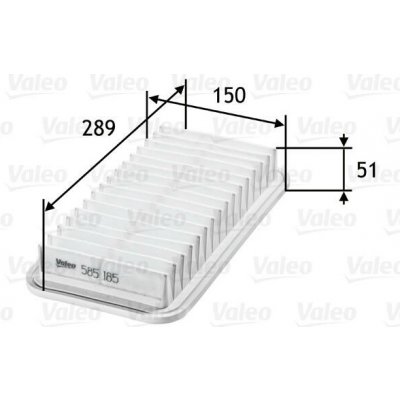 Vzduchový filtr VALEO 585185 – Hledejceny.cz