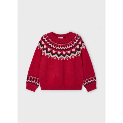 Mayoral svetr se vzorem červený – Zboží Dáma