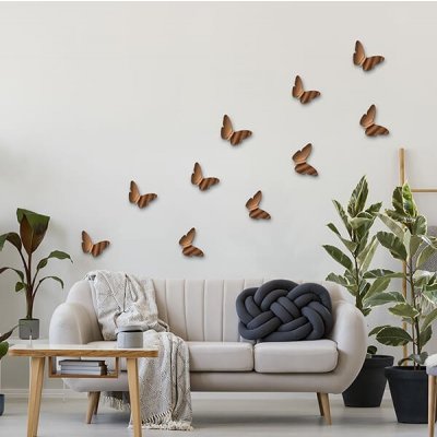Crearreda 24013 Nástěnná 3D dekorace SD Bronze ButterfliesBronzoví motýli 11,5 x 7,5 cm – Zboží Mobilmania