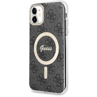 Pouzdro Guess 4G IML MagSafe Kompatibilní iPhone 11 černé
