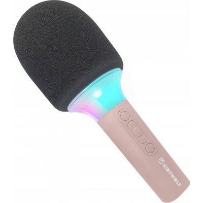 Kidywolf Svítící karaoke mikrofon Kidymic růžový – Zboží Dáma