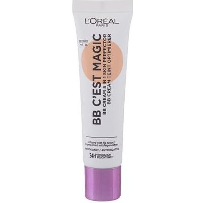 L'Oréal Paris Magic BB 5in1 Transforming Skin Perfector hydratační bb krém Medium 30 ml – Zboží Mobilmania