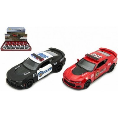 Kinsmart Teddies Auto Chevrolet Camaro policie/hasiči 12 cm