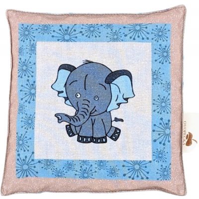 Ovopecka nahřívací polštářek s třešňovými peckami Sloník modrý 15x15 cm – Zboží Dáma