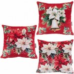 decoDoma RED POINSETTIA 45 x 45 cm 3ks – Zboží Dáma