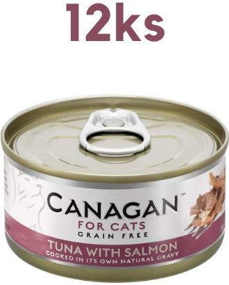 Canagan Cat Tuňák a Losos 12 x 75 g