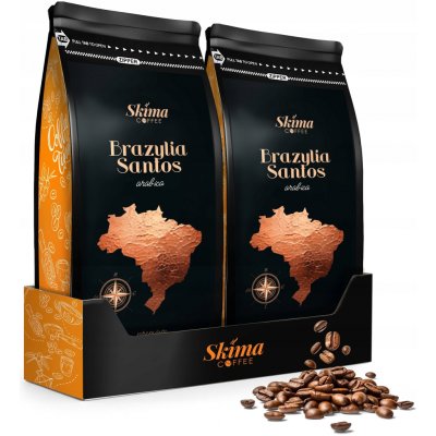 Skimacoffee 100% arabica santos zrnková 2 x 2 kg – Hledejceny.cz