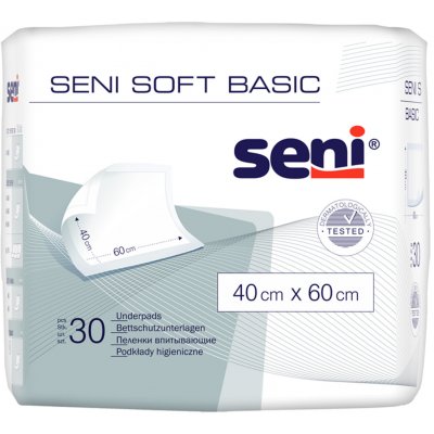 Seni Soft Basic hygienické absorpční podložky 40 x 60 cm, 30 ks – Zboží Mobilmania