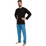 Gina 79145 pánské pyžamo dlouhé černé petrolejové – Zbozi.Blesk.cz