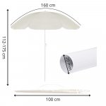 Zahradní slunečník 145 cm SPRINGOS CLASSIC BU0024 světle béžový – Hledejceny.cz