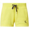 Dámské šortky Calvin Klein žluté kraťasy EMBROIDERY REGULAR SHORT