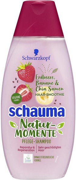 Schauma Nature Moments Hair Smoothie šampon Jahody Banán a chia semínka 400 ml