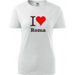 Bílé dámské tričko I love Roma dárek pro milovnici Říma – Zboží Mobilmania