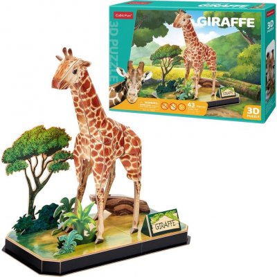 CubicFun 3D puzzle Zvířecí kamarádi Žirafa 43 ks