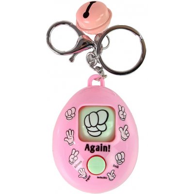 mamido Přívěšek na klíče Hra kámen nůžky papír růžový – Zboží Dáma