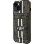 Guess 4G pruhované pouzdro s Magsafe peněženkou pro iPhone 15 hnědé GUBPHCP15SP4RPSW – Hledejceny.cz